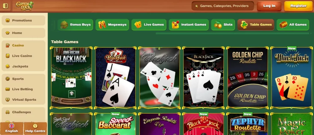 Classic Table Games Online